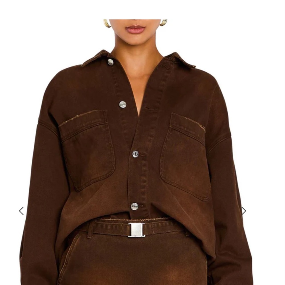 SER.O.YA Brown Jean Jacket - Picture 5 of 7